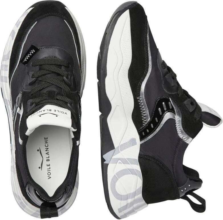 Voile blanche Suede and fabric sneakers Club105. Black Dames