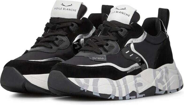 Voile blanche Suede and fabric sneakers Club105. Black Dames