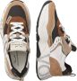 Voile blanche Bruine Sneakers met Leren en Stoffen Voering Brown - Thumbnail 4