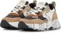 Voile blanche Bruine Sneakers met Leren en Stoffen Voering Brown - Thumbnail 5