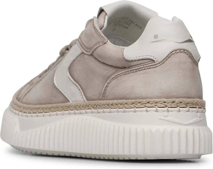 Voile blanche Suede and fabric sneakers Lipari Beige Dames