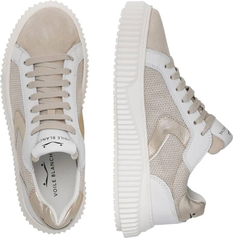 Voile blanche Suede and fabric sneakers Lipari Beige Dames