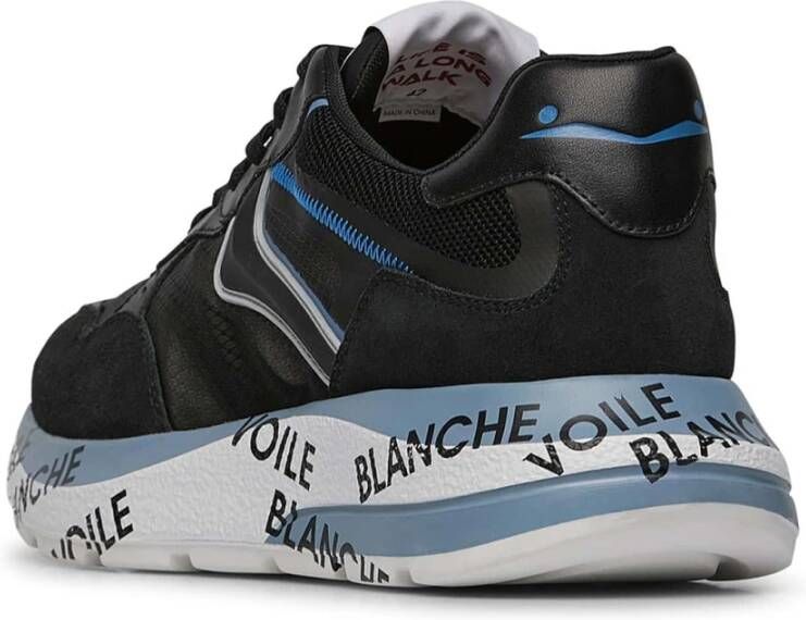 Voile blanche Suede and fabric sneakers Shine. Black Heren