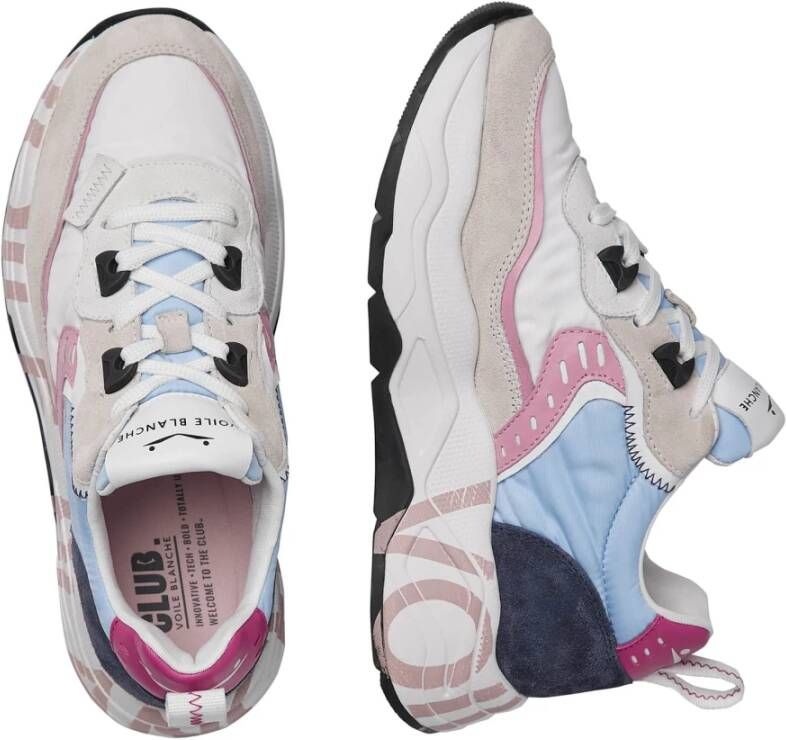 Voile blanche Suede and technical fabric sneakers Club105. Multicolor Dames