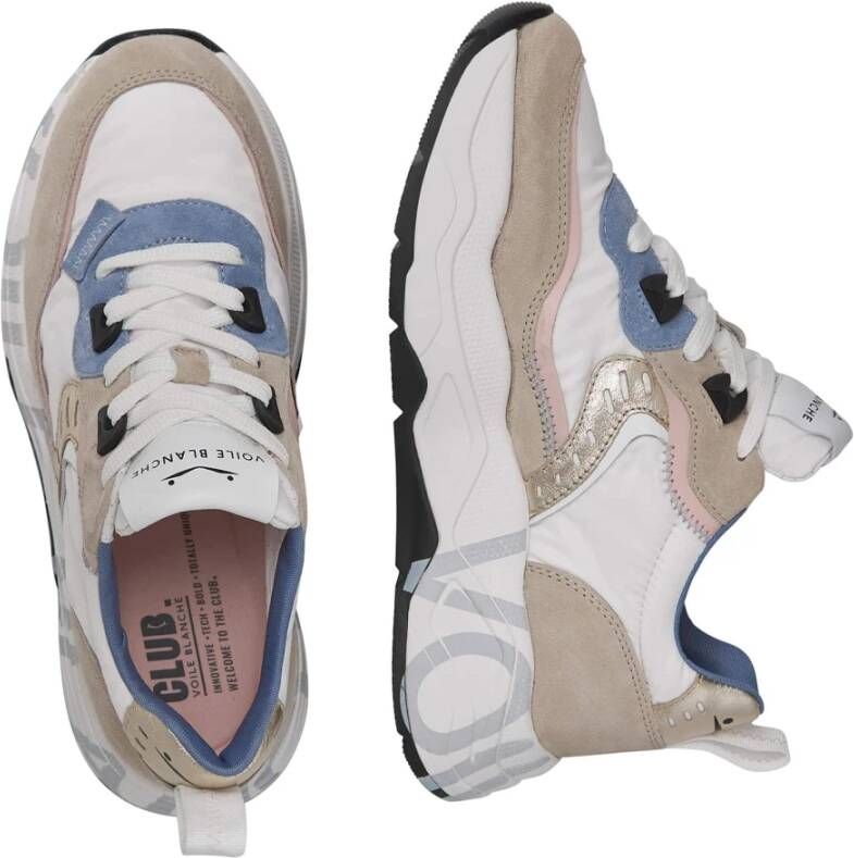 Voile blanche Suede and technical fabric sneakers Club105. Multicolor Dames