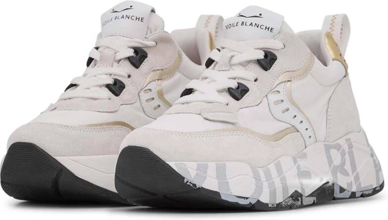Voile blanche Suede and technical fabric sneakers Club105. White Dames