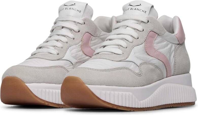 Voile blanche Suede and technical fabric sneakers Lana Pink Dames