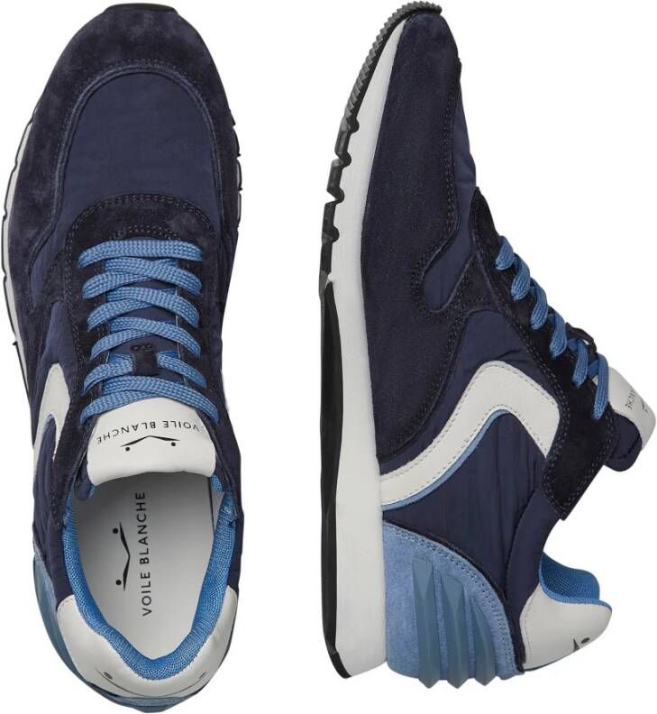 Voile blanche Suede and technical fabric sneakers Liam Power Blue Heren