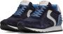 Voile blanche Suede and technical fabric sneakers Liam Power Blue Heren - Thumbnail 4