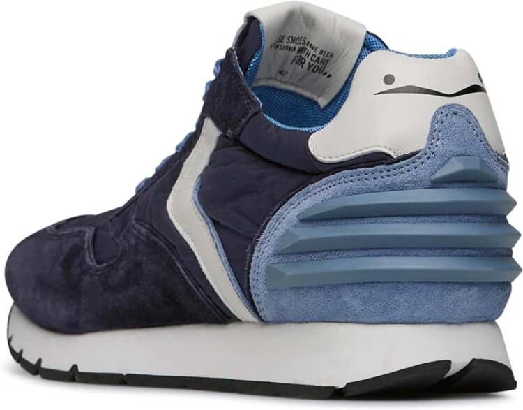 Voile blanche Suede and technical fabric sneakers Liam Power Blue Heren