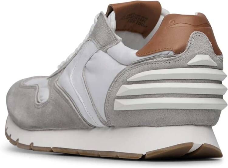 Voile blanche Suede and technical fabric sneakers Liam Power White Heren