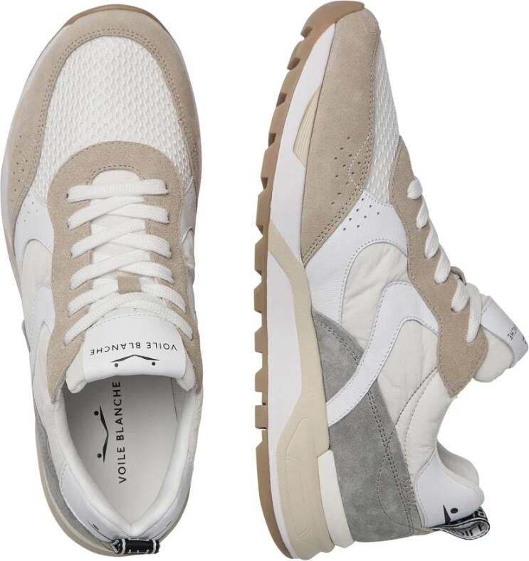 Voile blanche Suede and technical fabric sneakers Magg. White Heren