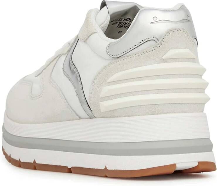 Voile blanche Suede and technical fabric sneakers Maran Power White Dames