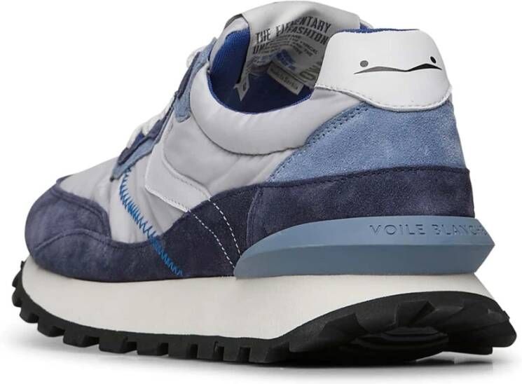 Voile blanche Suede and technical fabric sneakers Qwark Hype MAN Blue Heren