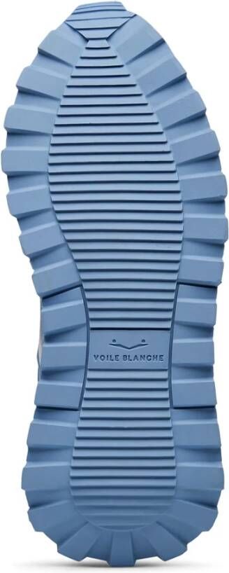 Voile blanche Suede and technical fabric sneakers Qwark Hype Woman Blue Dames