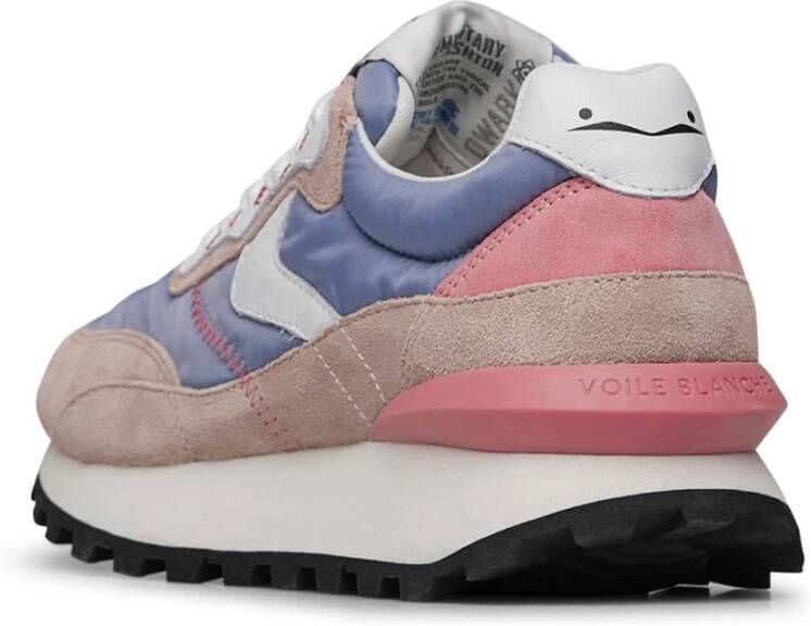 Voile blanche Suede and technical fabric sneakers Qwark Hype Woman Multicolor Dames