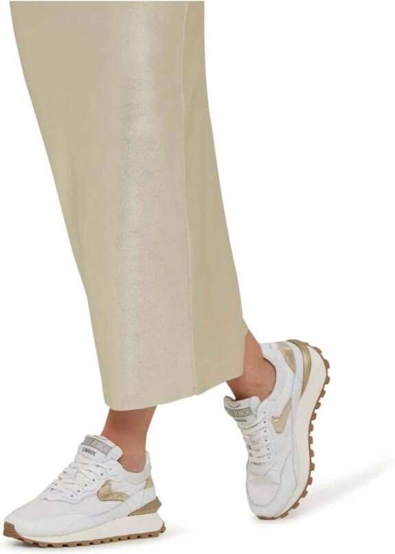 Voile blanche Suede and technical fabric sneakers Qwark Hype Woman White Dames