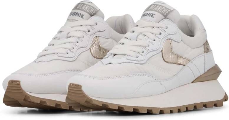 Voile blanche Suede and technical fabric sneakers Qwark Hype Woman White Dames
