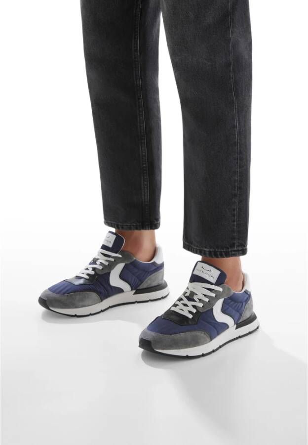 Voile blanche Suede and technical fabric sneakers Storm 015 Man. Multicolor Heren