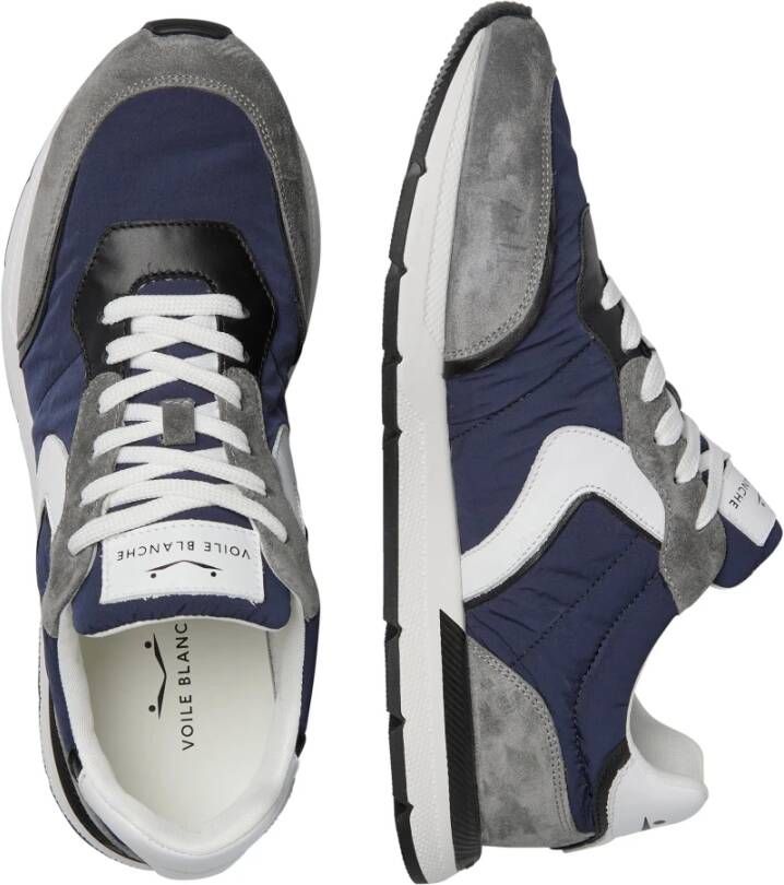 Voile blanche Suede and technical fabric sneakers Storm 015 Man. Multicolor Heren