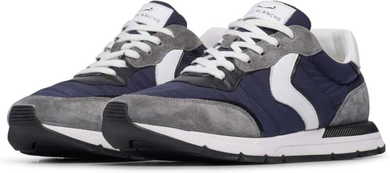 Voile blanche Suede and technical fabric sneakers Storm 015 Man. Multicolor Heren