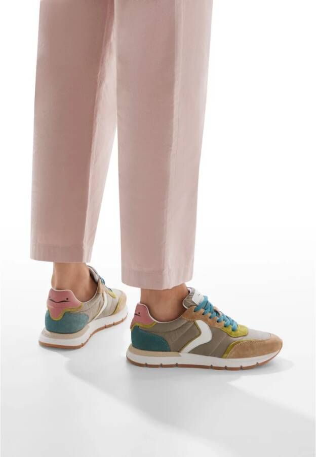 Voile blanche Suede and technical fabric sneakers Storm 015 Woman Multicolor Dames