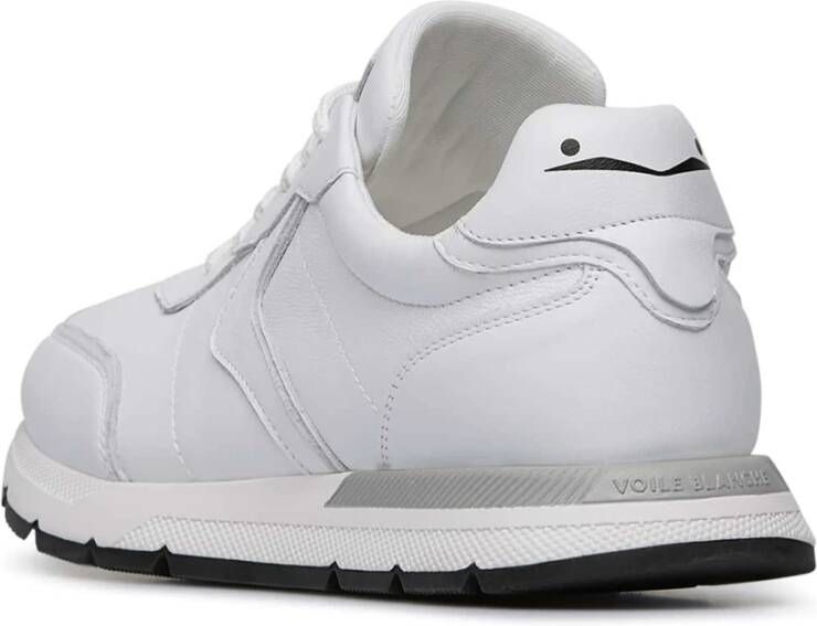 Voile blanche Vintage-geïnspireerde leren sneakers Storm 015 MAN White Heren