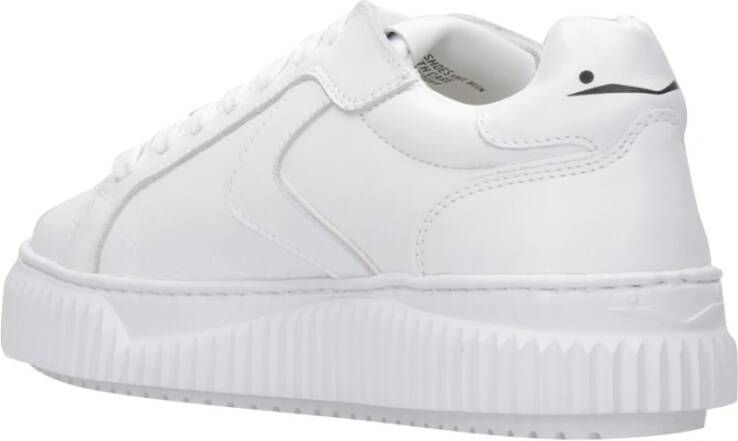 Voile blanche Witte Leren Veterschoenen White Dames