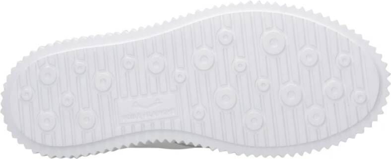 Voile blanche Witte Leren Veterschoenen White Dames