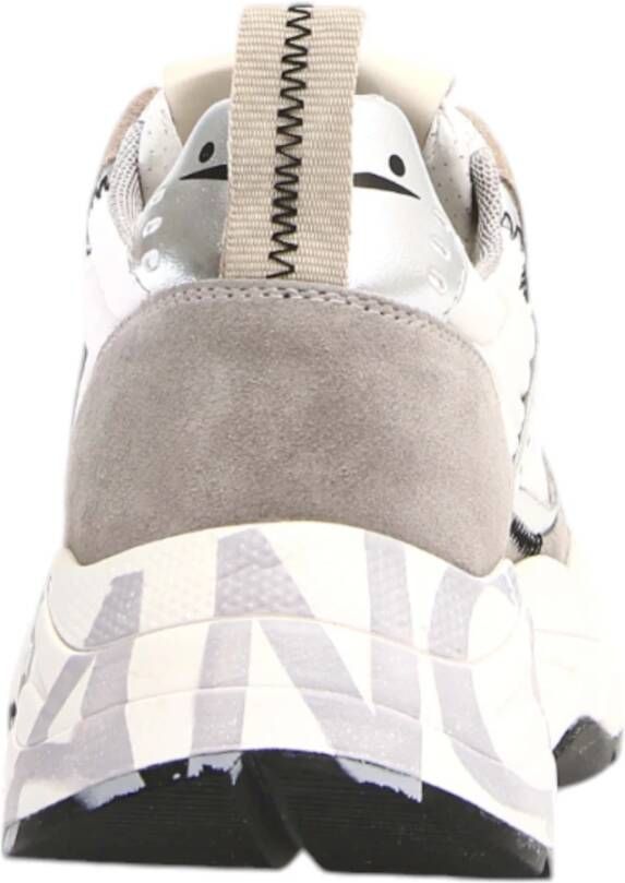 Voile blanche Witte Leren Nylon Sneakers Club105 Multicolor Dames