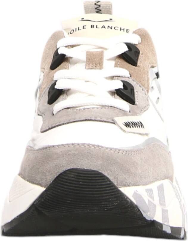 Voile blanche Witte Leren Nylon Sneakers Club105 Multicolor Dames