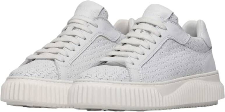 Voile Blanche Witte Sneakers Ambachtelijk Vervaardigd