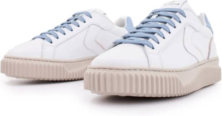 Voile blanche Witte Sneakers met Blauwe Details White Dames