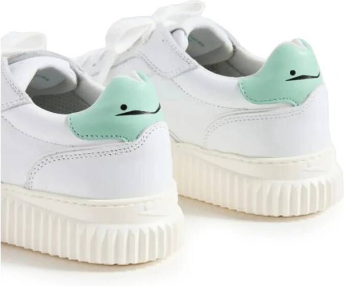 Voile blanche Witte Sneakers met Mintgroene Hiel White Dames