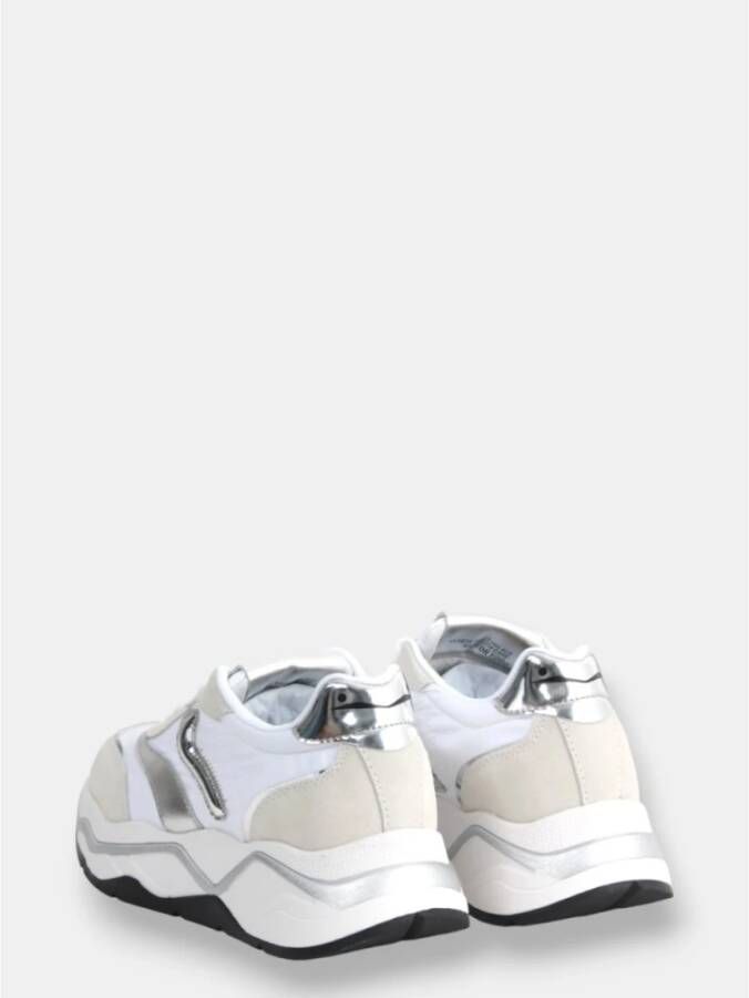 Voile blanche Witte Sneakers met Suede Details Multicolor Dames