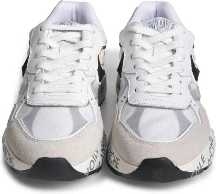 Voile blanche Witte Sneakers van Suède en Technisch Stof White Heren