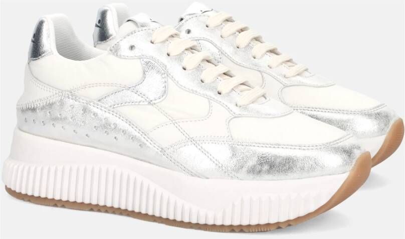 Voile blanche Zilveren Urban Sneaker met Metalen Details Gray Dames