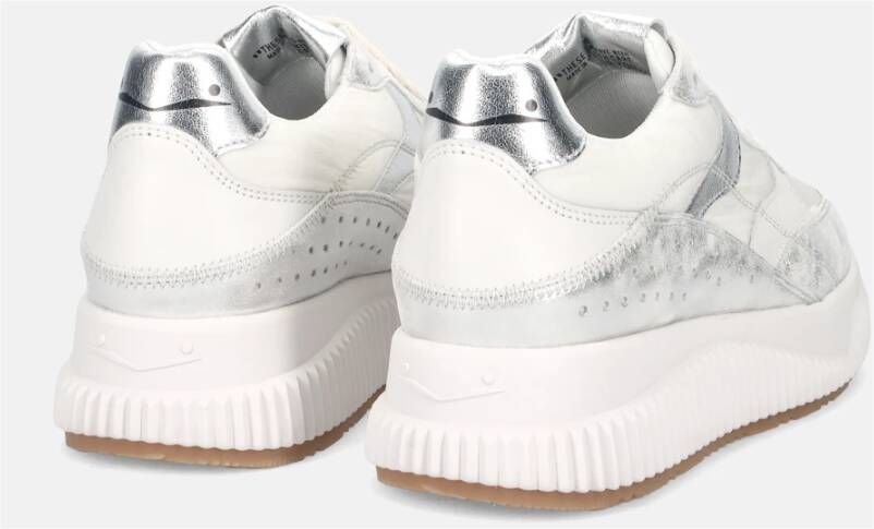 Voile blanche Zilveren Urban Sneaker met Metalen Details Gray Dames