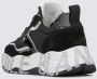 Voile blanche Zwarte Sneakers met Leren en Stoffen Voering Black Dames - Thumbnail 9