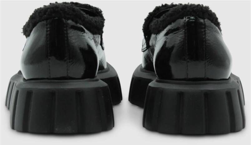 Voile blanche Zwarte Lakleren Loafer Grenelle Black Dames