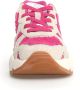 W6Yz Beige-Fuchsia Suède Sneakers Multicolor Dames - Thumbnail 3