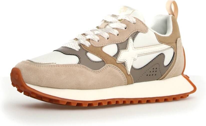 W6Yz Beige Sneakers voor Vrouwen Urban Stijl Multicolor Dames
