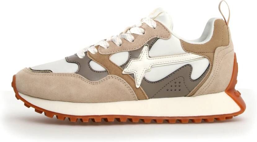 W6Yz Beige Sneakers voor Vrouwen Urban Stijl Multicolor Dames