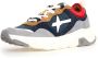 W6Yz Blauwe Sneakers met Uniek Ontwerp Multicolor Heren - Thumbnail 4