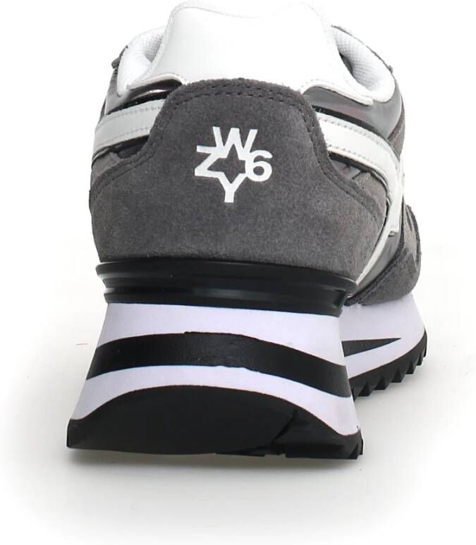 W6Yz Grijze Sneakers met Suède Inzetstukken