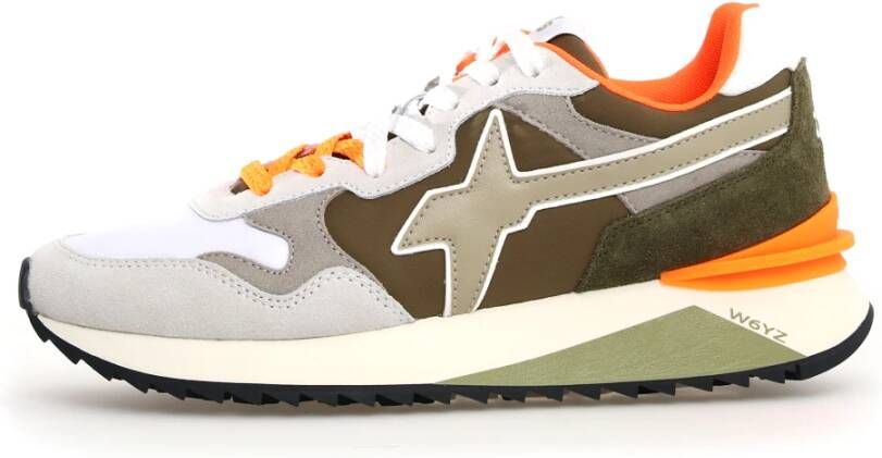 W6Yz Groene Sneakers met Gedurfd Ontwerp