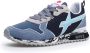W6Yz Technical fabric and suede sneakers Jet-M. Blue Heren - Thumbnail 3