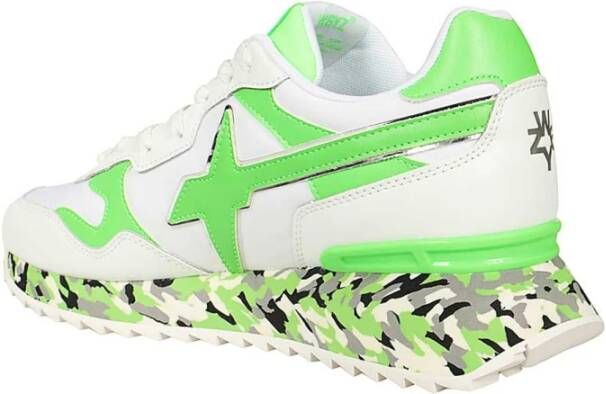 W6Yz Lage sneakers van leer en stof