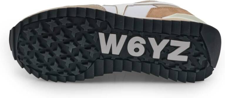 W6Yz Polyester Sneaker Technisch Suède Taupe Wit