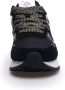 W6Yz Zwarte veterschoenen met glinsterend logo en dierenprint kraag Black Dames - Thumbnail 5